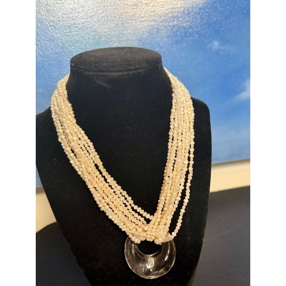 Vintage Tanner Swarovski Crystal  Pearl & Swarovski Signed Crystal Necklace